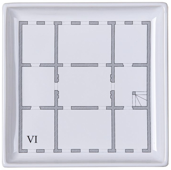 Набор посуды из 7 предметов (6 тарелок и 1 чашка) 15*15*h14,5 fine porcelain - фото-8 | interior market