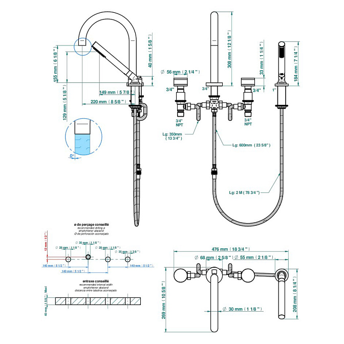 Смеситель для ванны THG Yoko Color - фото-2 | interior market