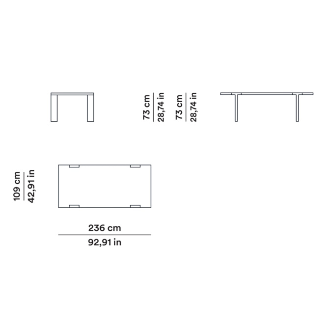 Обеденный стол Tacchini T-table - фото-4 | interior market