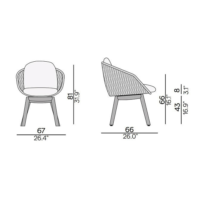 Обеденный стул для улицы Manutti Sandua - фото-5 | interior market