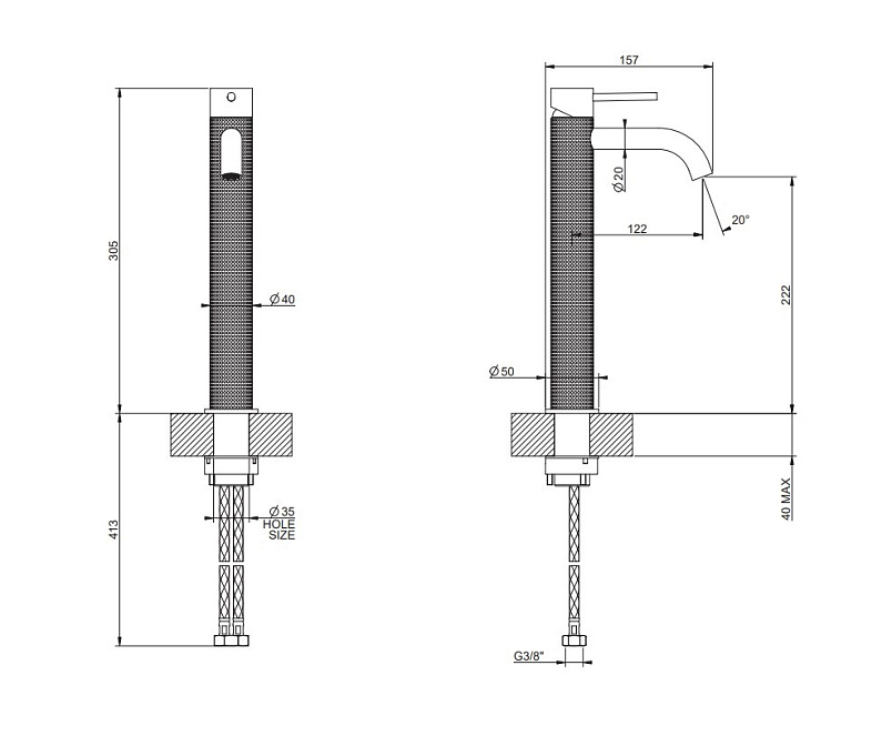 Смеситель для раковины Gessi CESELLO - фото-3 | interior market
