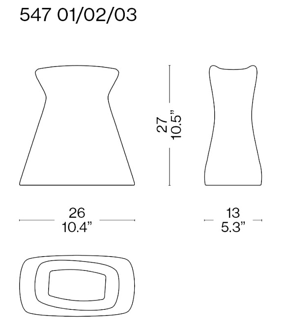 Ваза  Cassina Vase à fleurs échancré - фото-2 | interior market