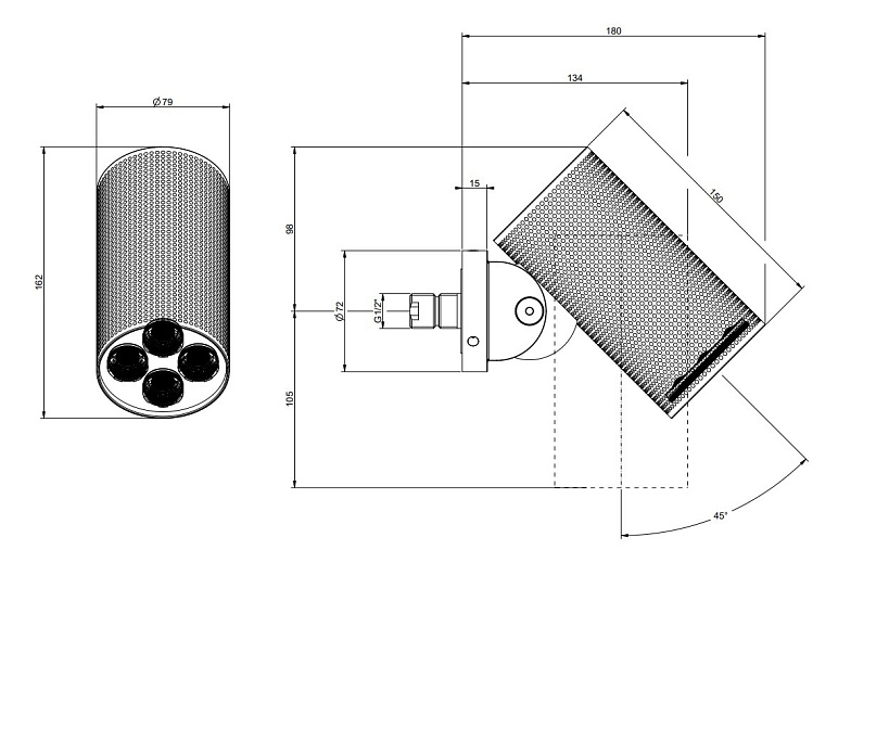 Верхний душ Gessi OUTDOOR CESELLO - фото-6 | interior market