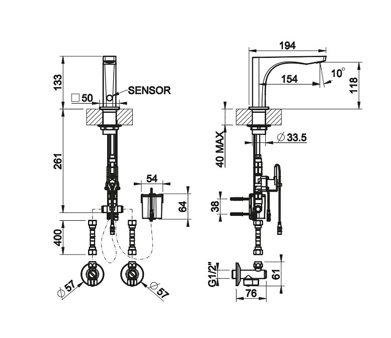 Смеситель для раковины Gessi RILIEVO - фото-2 | interior market