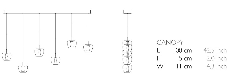 Потолочный светильник  Quasar Holland APPLE MOOD SMALL CANOPY 2X4 - фото-2 | interior market