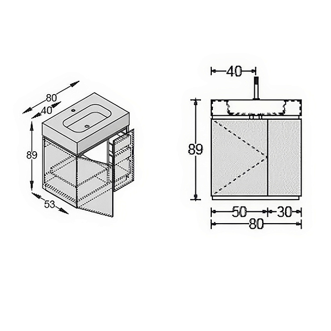 Комплект мебели с раковиной Artelinea Fusion - фото-3 | interior market