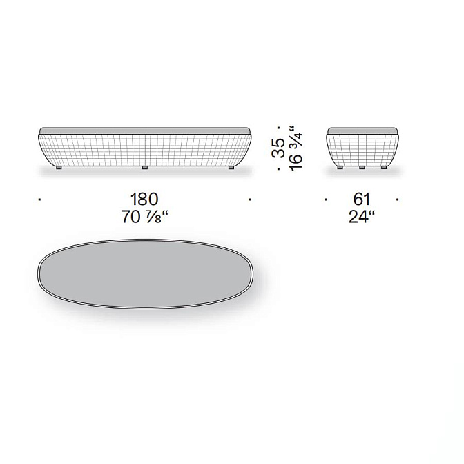 Банкетка для улицы De Padova Afternoons - фото-3 | interior market