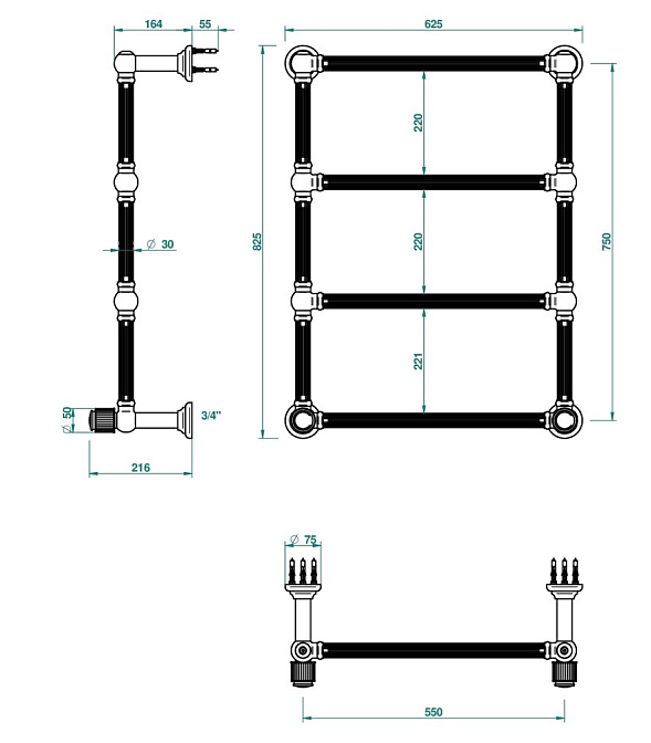 Полотенцесушитель THG Jaipur - фото-3 | interior market