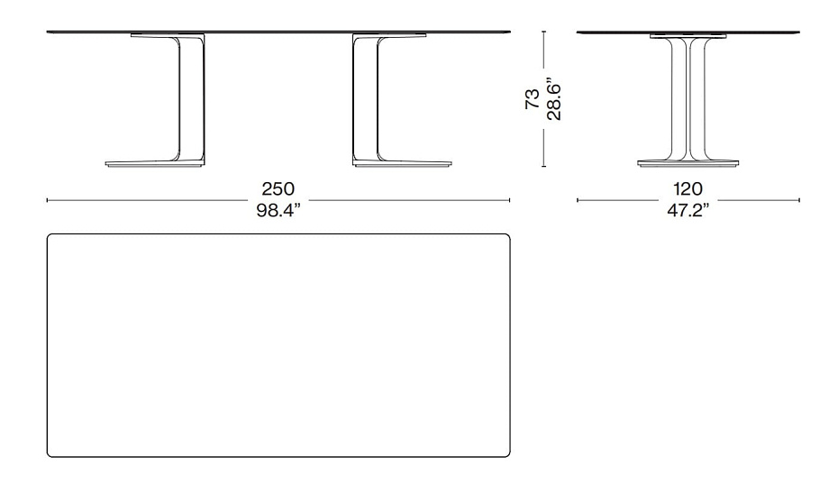 Обеденный стол Cassina TL59 - фото-3 | interior market