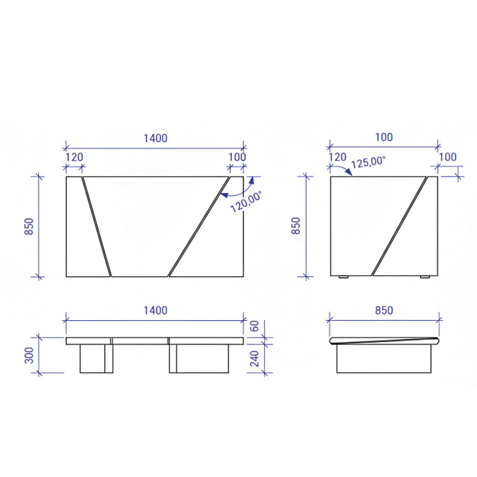 Журнальный столик Inedito/Asnaghi LINE - фото-2 | interior market