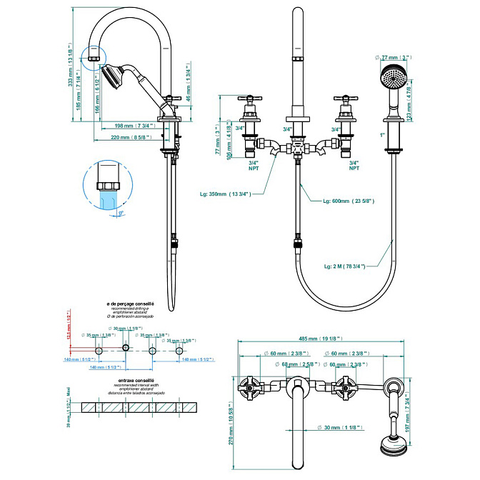Смеситель для ванны THG  - фото-2 | interior market