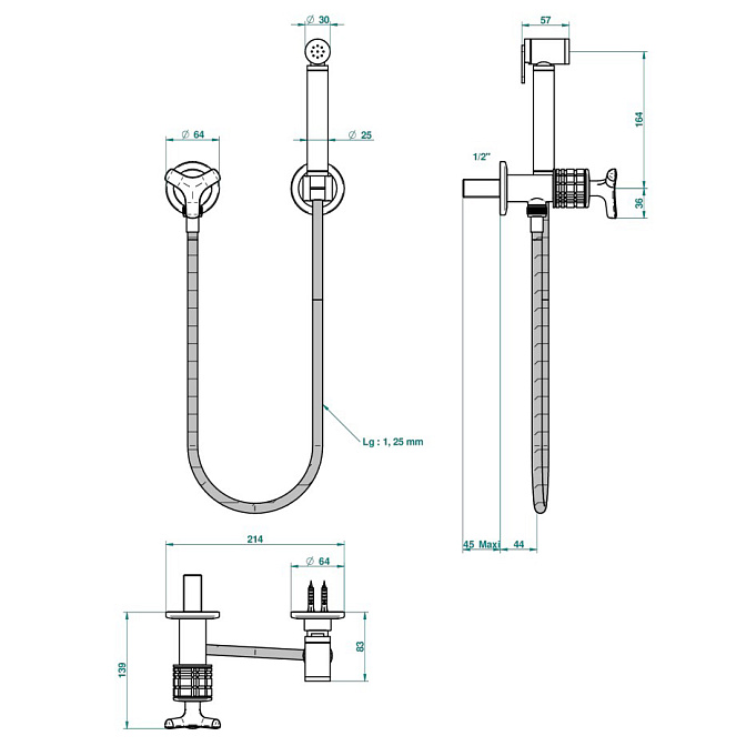 Смеситель для биде THG System - фото-2 | interior market