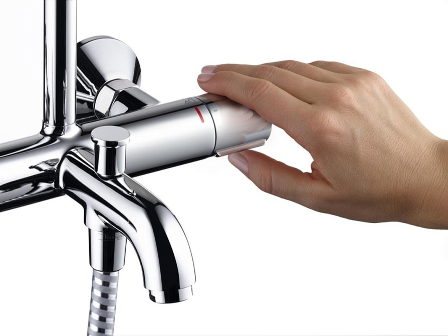 Смеситель для ванны HANSGROHE VERNIS SHAPE Showerpipe - фото-4 | interior market