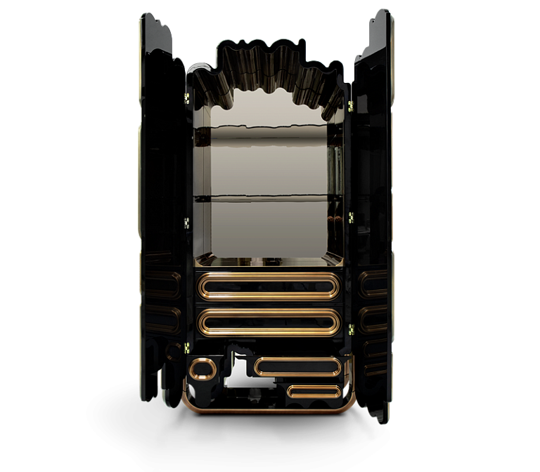 Шкаф Boca do Lobo Oblong Gold Cabinet - фото-2 | interior market