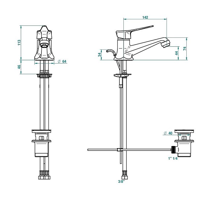 Смеситель для раковины THG Charleston - фото-3 | interior market