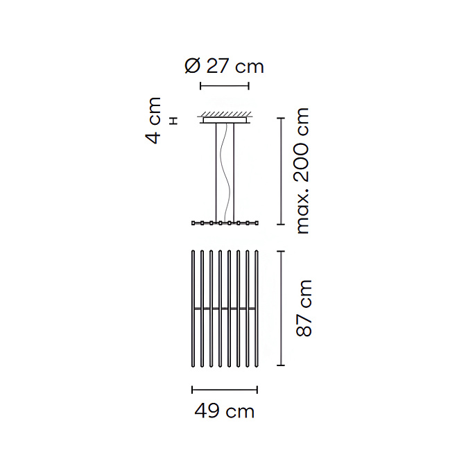 Потолочный светильник  Vibia Rhythm Horizontal - фото-3 | interior market