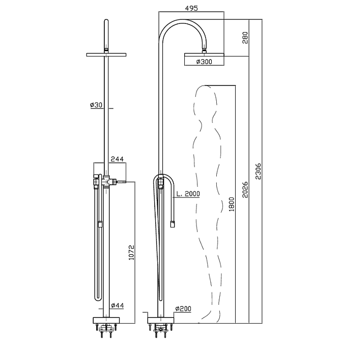 Верхний душ Zucchetti Shower - фото-2 | interior market