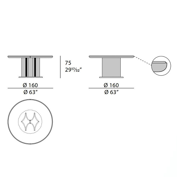 Стол обеденный Turri Noir - фото-4 | interior market