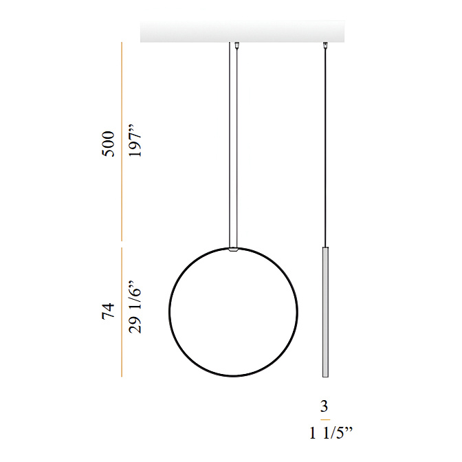 Потолочный светильник  Panzeri Zero round vertical - фото-5 | interior market