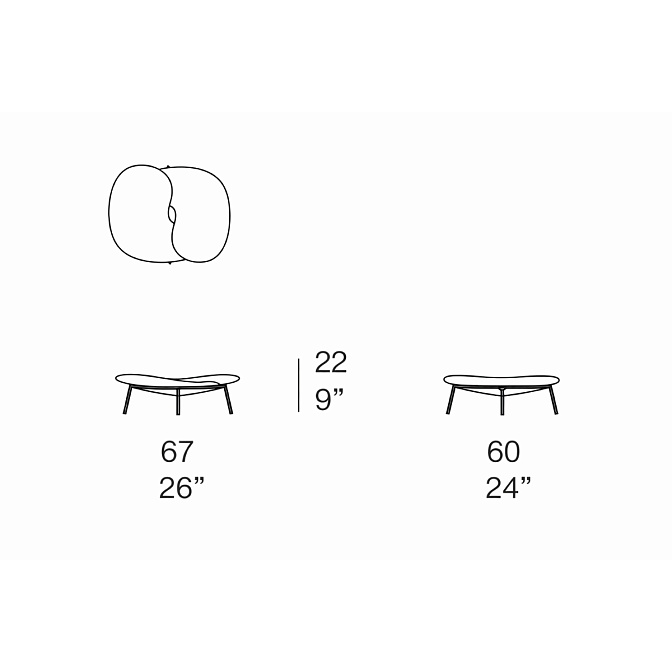 Табурет Paola lenti Hana-arashi - фото-2 | interior market