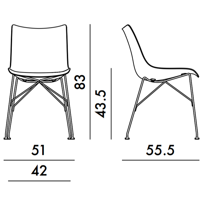 Обеденный стул Kartell P/Wood - фото-3 | interior market