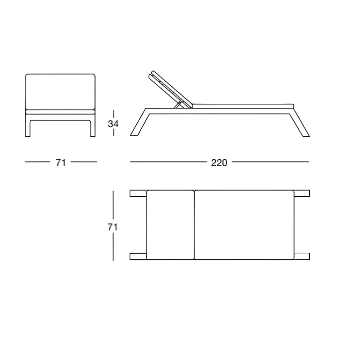 Уличный шезлонг Longhi Garden - фото-3 | interior market