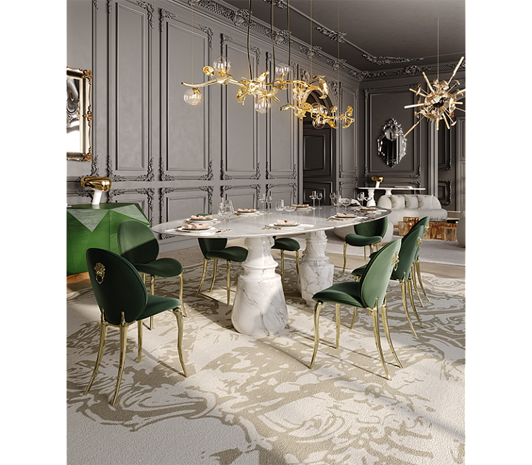 Обеденный стол Boca do Lobo Pietra Oval Xl Estremoz Dining Table - фото-3 | interior market