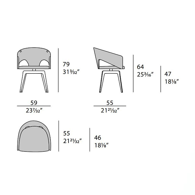 Стул обеденный Turri Blues - фото-7 | interior market