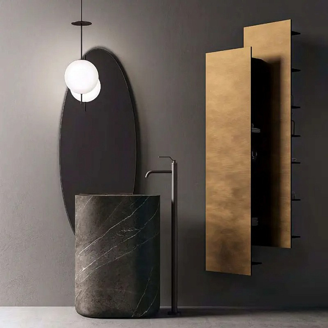 Раковина напольная свободностоящая Boffi ROUND SABBIA STONE - фото-2 | interior market