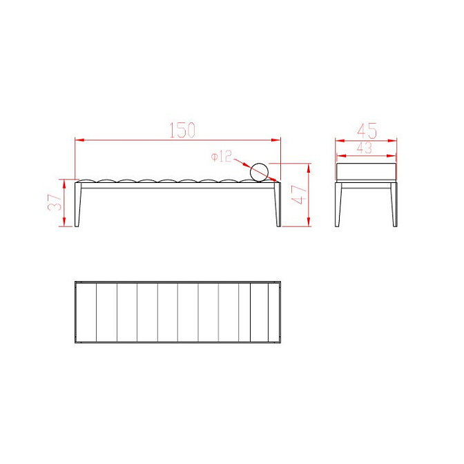Банкетка JNL Zebra - фото-3 | interior market