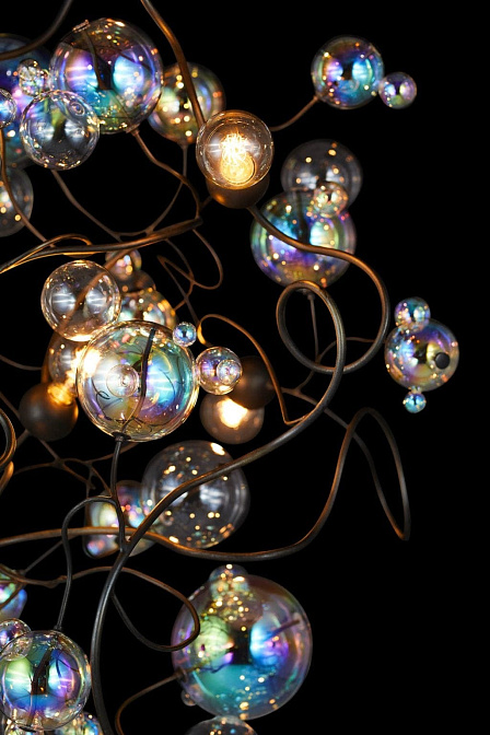 Потолочный светильник  Brand Van Egmond Bubbles Flow Chandelier Conical - фото-3 | interior market