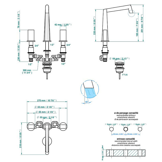 Смеситель для раковины THG  - фото-2 | interior market