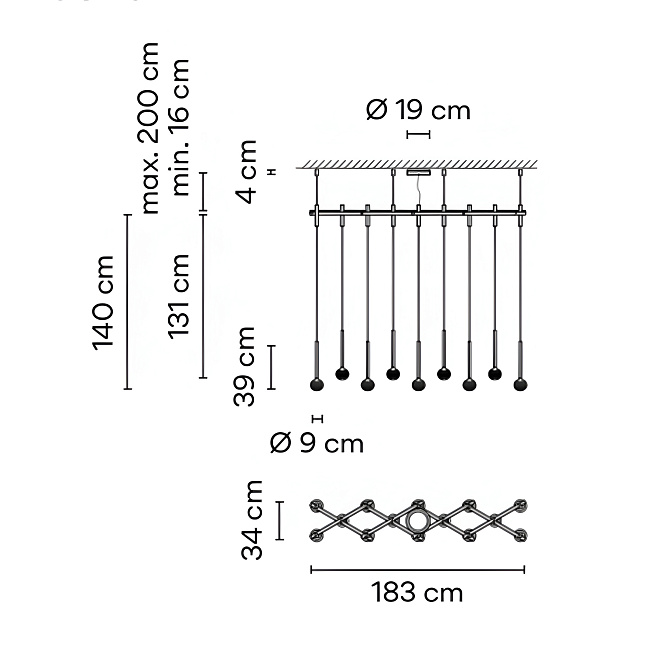 Потолочный светильник  Vibia Algorithm grid - фото-3 | interior market