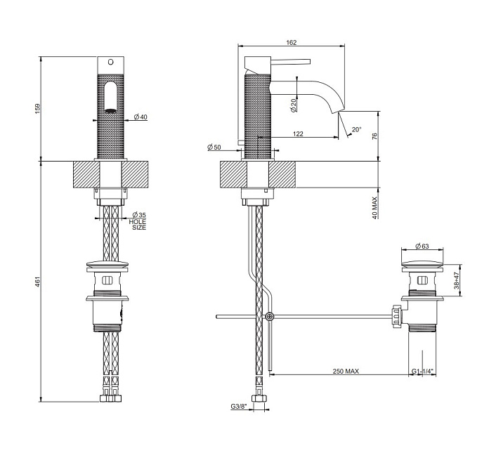 Смеситель для раковины Gessi CESELLO - фото-6 | interior market