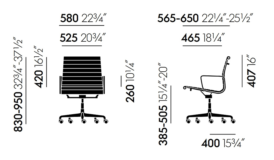 Офисное кресло Vitra Aluminium Chairs EA 117 – Work - фото-4 | interior market