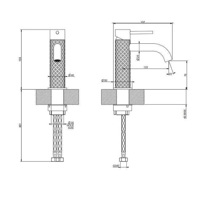 Смеситель для раковины Gessi INTRECCIO - фото-6 | interior market