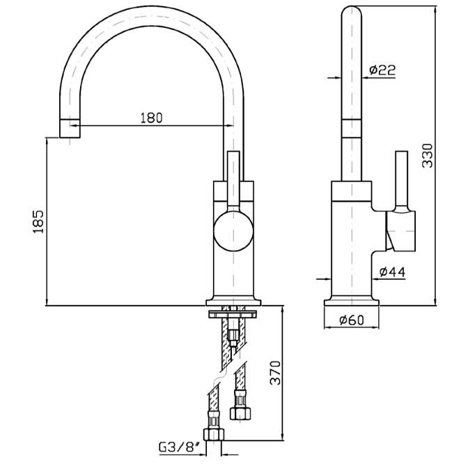 Смеситель для раковины Zucchetti  - фото-2 | interior market