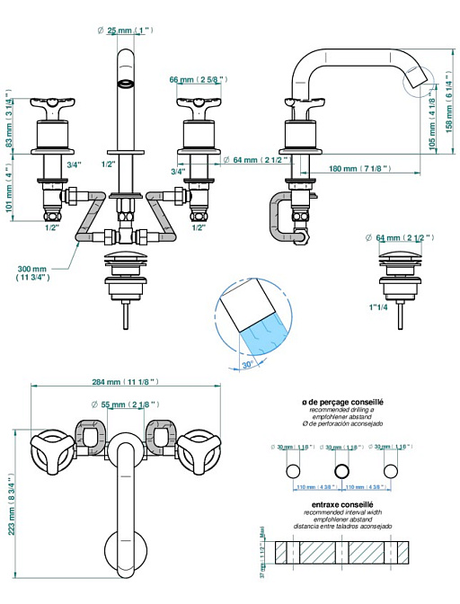 Смеситель для раковины THG Bondi - фото-2 | interior market