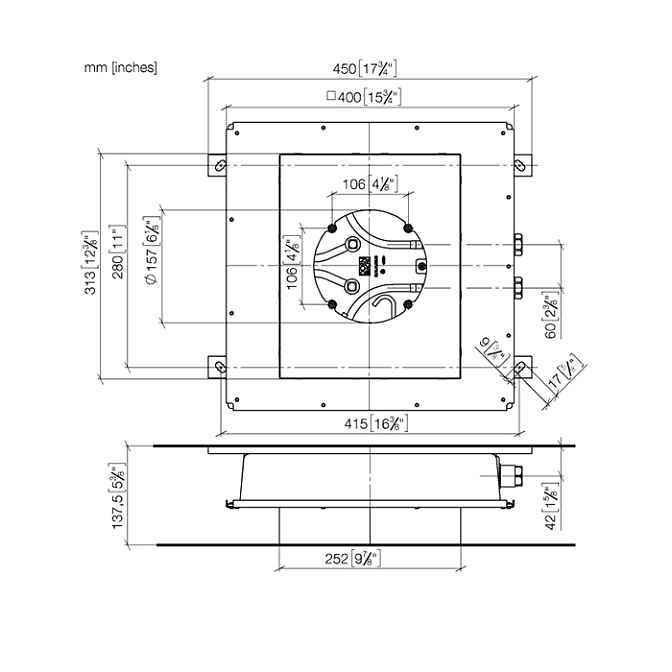 Внутренняя часть встраиваемого потолочного душа Dornbracht - фото-2 | interior market