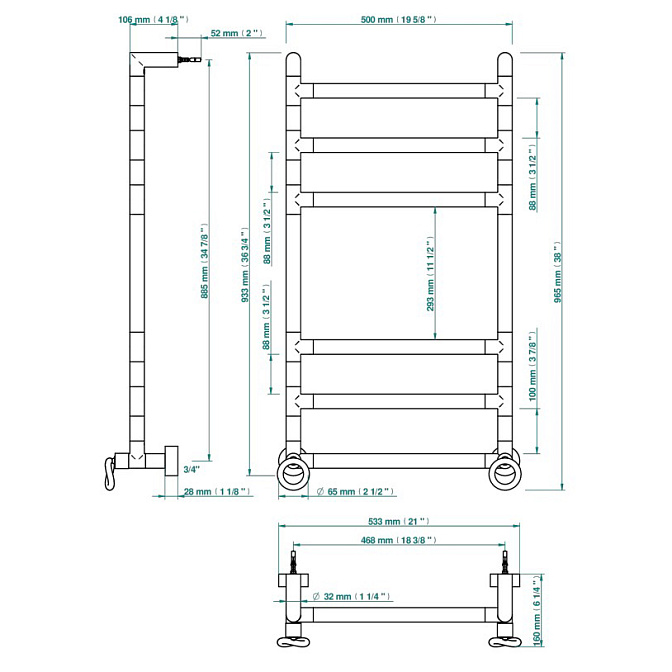 Полотенцесушитель THG Collection "O" - фото-2 | interior market