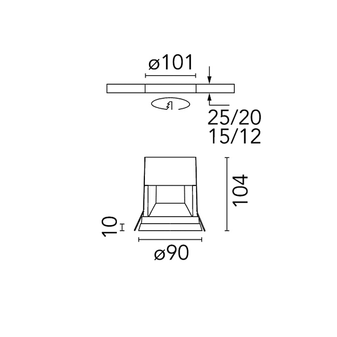 Встраиваемый светильник  Flos Downlight - фото-4 | interior market