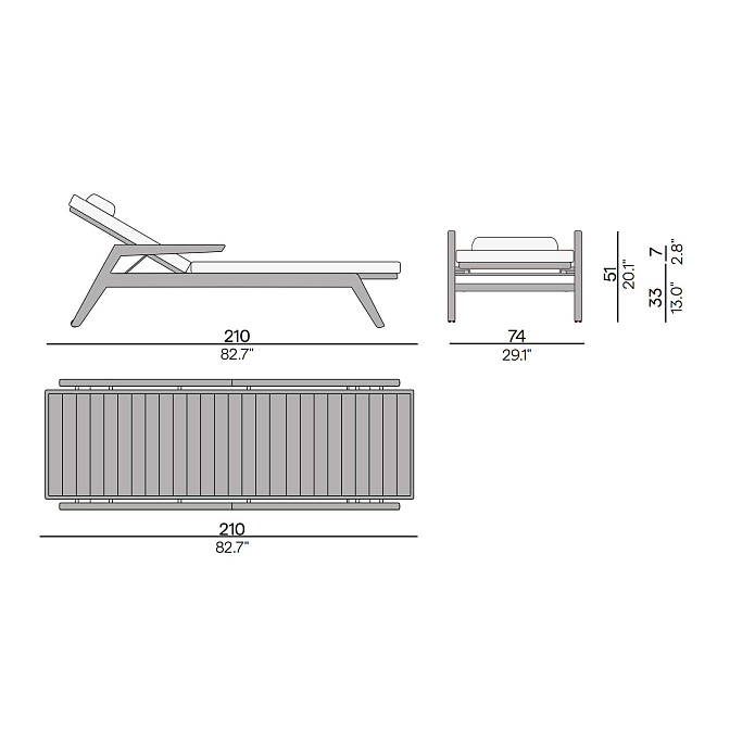 Шезлонг для улицы Manutti Sunrise - фото-2 | interior market