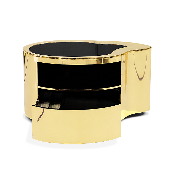 Прикроватная тумба Boca do Lobo Wave Gold Nightstand - фото-2 | interior market