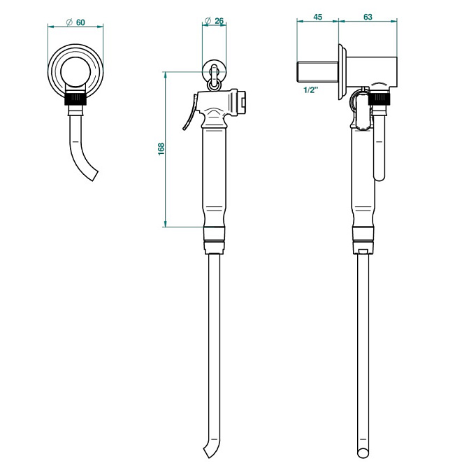 Смеситель для душа THG Jaipur - фото-2 | interior market