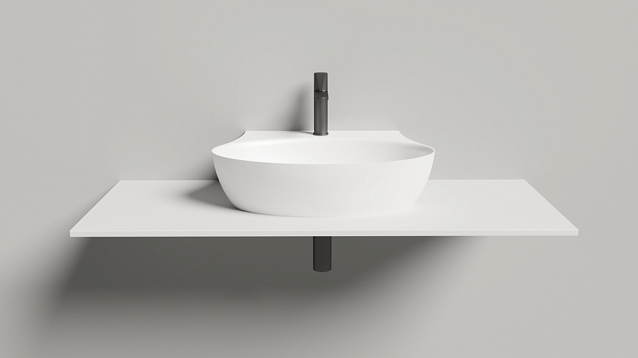 Раковина подвесная матовая SALINI ALDA WALL 01 - фото-5 | interior market