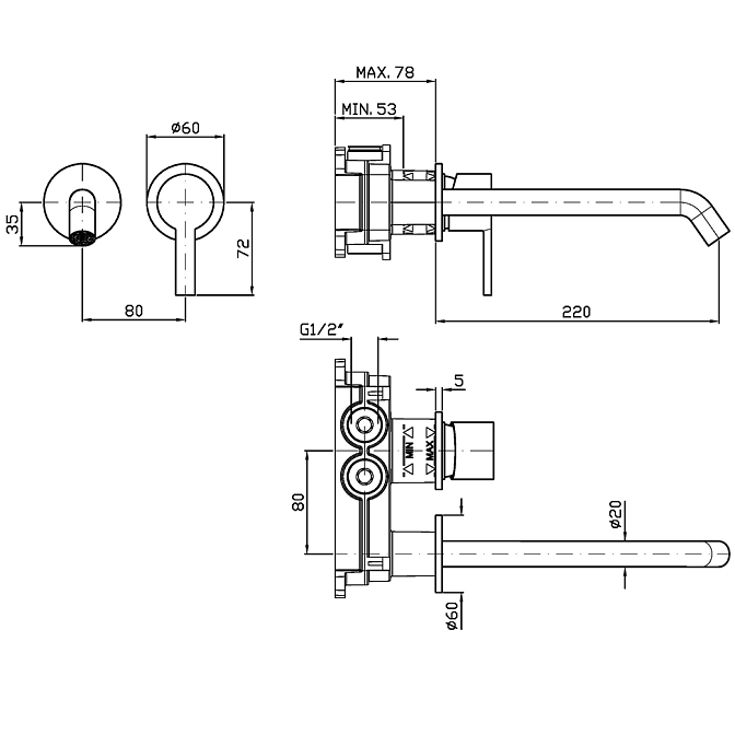 Смеситель для раковины Zucchetti  - фото-2 | interior market