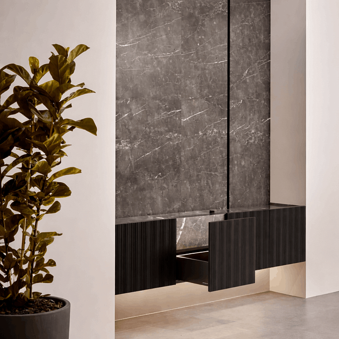 Комплект мебели с раковиной, внутренней и наружней LED подсветкой 3000K Antonio Lupi Lineadacqua - фото-2 | interior market