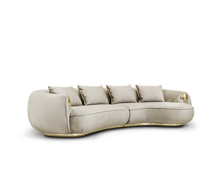 Диван Boca do Lobo Soleil Cream Curved Sofa - фото-2 | interior market