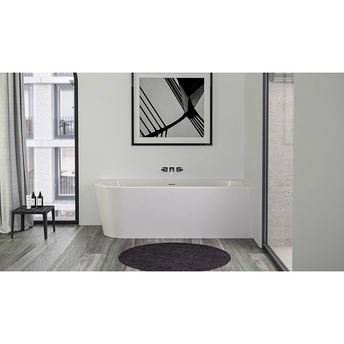 Knief 0100-277-L(06S) WALL Corner Left Ванна акриловая в правый угол 180x80x60H, белая глянцевая - фото-1 | interior market