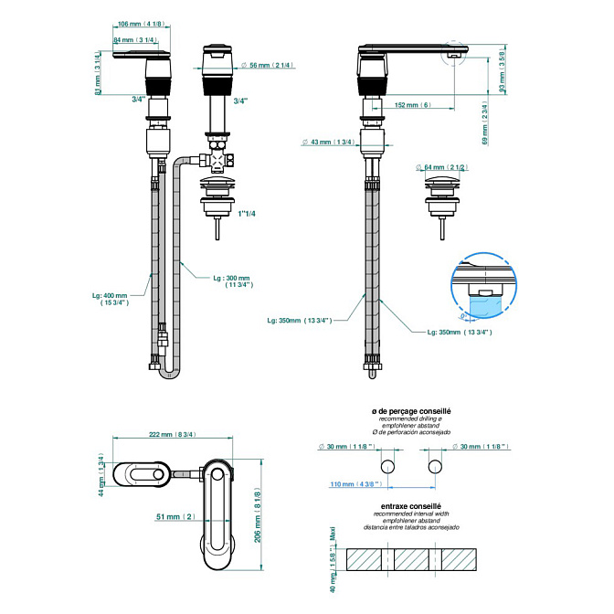 Смеситель для раковины THG Corvair Portoro - фото-2 | interior market